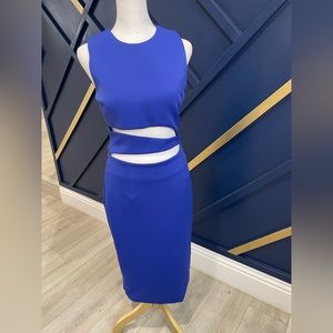 Cushnie neoprene in cobalt